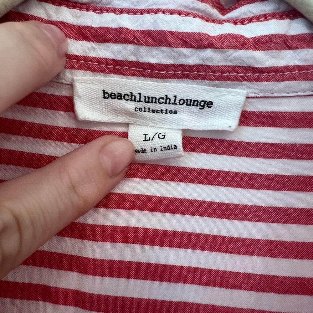 Red Striped Button Down - Picture 5 of 5